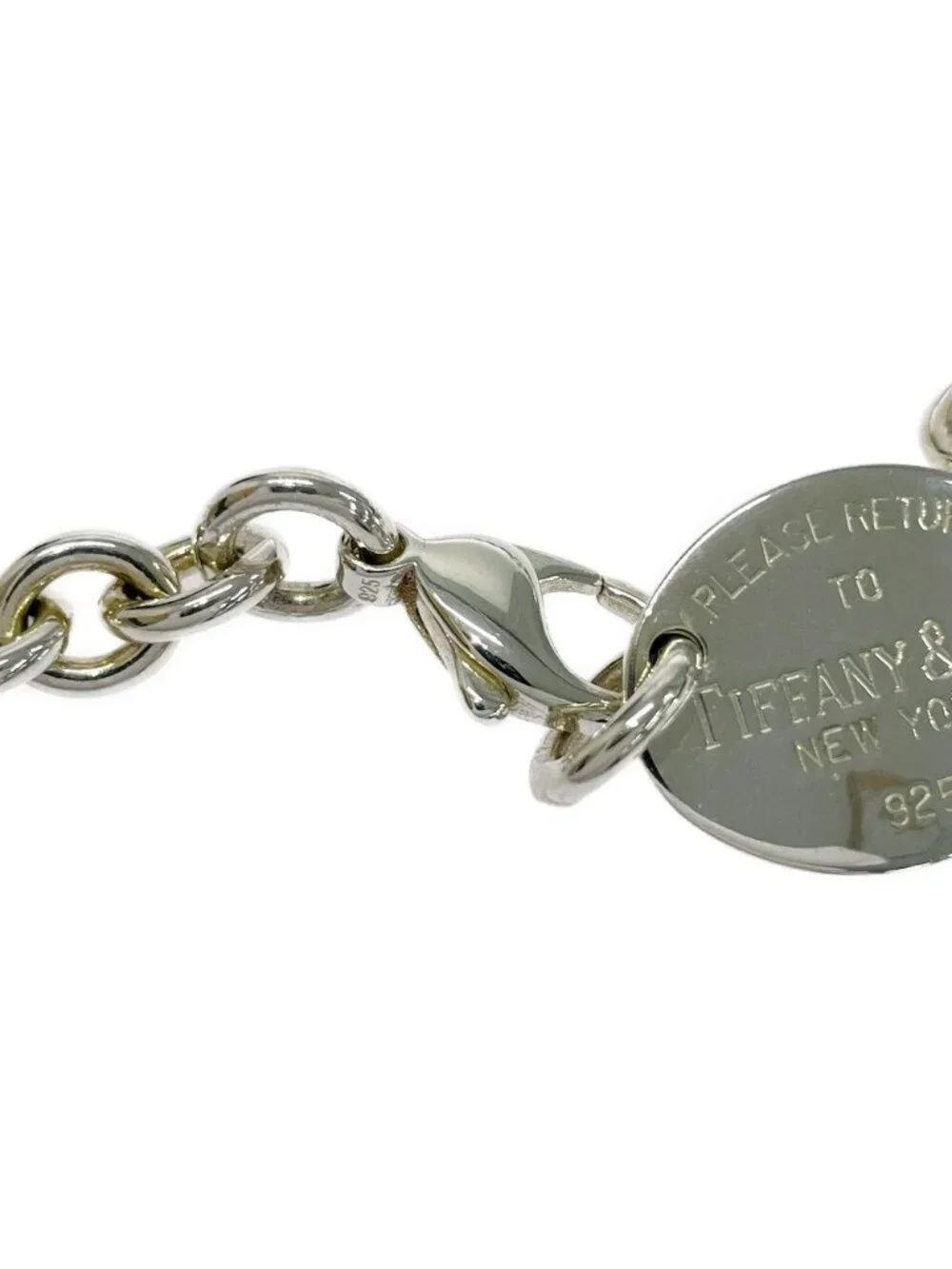 Tiffany & Co Silver Return to Tiffany Oval Tag Necklace